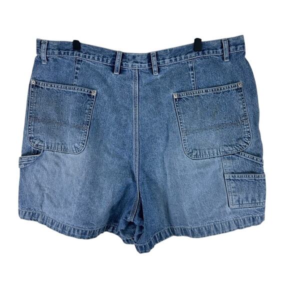 Carolina Blues 20W Carpenter Denim Shorts 100% Cotton High Rise Workwear - Picture 2 of 11